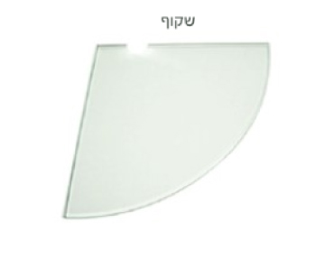 מדף זכוכית 25/25 שקוף